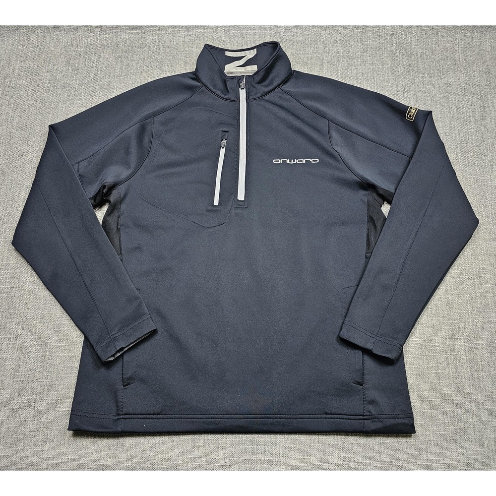 Zero Restriction Pullover Mens Large Blue Tour Series 1/4 Zip Golf Performance